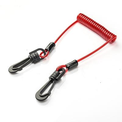 China 2022 Widely Used Retractable Heavy Duty Elastic Spiral Hang Safety Lanyard For Safety DIY Tool Lanyard Tool for sale