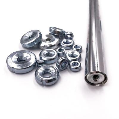 China Lighting fixtures Knock-in insert nut for empty tubing | Inner M6 thread for sale