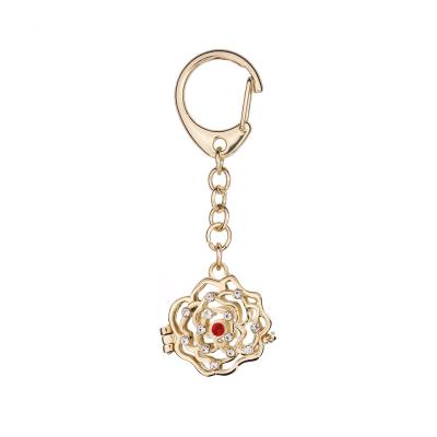 China Children Over 3 Years Decorative Metal Rose Shape Locket Pendant Zinc Key Chain From 