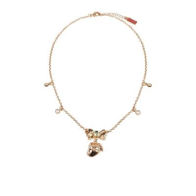 China / Control Licensed Product High Quality Pendant Jewelry Gold Plated Aibo Head Bow Chain Necklace (HK/JP/US only) for sale