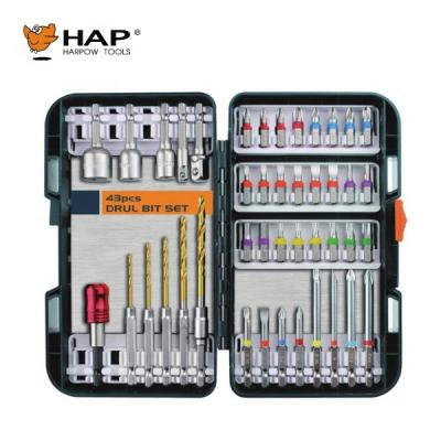 China Suitable for pneumatic and electric screwdriver. Good Quality 43PCS Professional Bit Rack Nut Setter Bits Set For Sale for sale