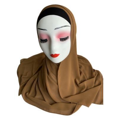 China 2023 Summer New Design High Quality Bubble Chiffon Muslim Hijab Fashion Long Head Scarf For Woman Shawl for sale