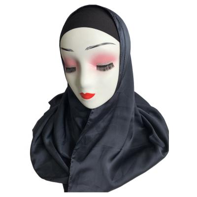 China Long New Design 2023 Fancy Pleated Textured Satin Silk Hijab For Women Malaysia Tudung Hijab for sale