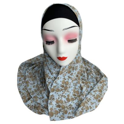 China Custom Made Long New Fashion Printed Cheap Chiffon Scarves Women Arabic Ethnic Muslim Hijabs Scarf For Wholesale for sale