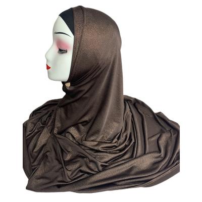 China Hot Selling Long New Design Poly Spandex Hijab Elastic Single Two Way Elasticity Muslim Elastic Stretch Scarf for sale