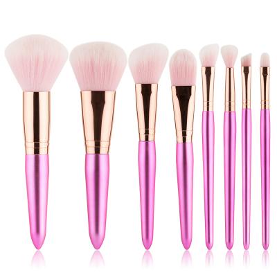 China New kabuki custom makeup brush fan brush 8 brush sets 30 pcs fan brush sets white pink blue color brush for sale