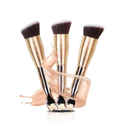 China 2019 Hot Selling Makeup Foundation Brush Golden Makeup Oblique Head Brush Single Cheek With Box for sale