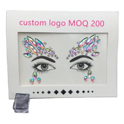 China Wholesale Custom Crystal Tattoo Sticker Gems Face Gems Chest Mermaid Body Mermaid Rhinestone Tattoo Decorative Sticker for sale