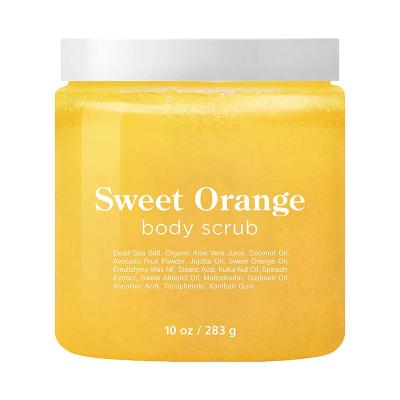 China Exfoliator Competitive Price Anti Aging Body Moisturizer Sweet Orange Lighting Scrub Face Body for sale