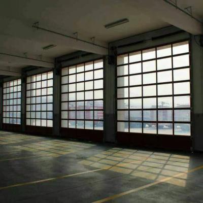 China Modern popular glass roll up sectional door suitable for supermarket /exhibition hall for sale