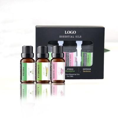 China Upgrade Sleep Essential Oil 10ml Pure Organic 10ml Set For Aromatherapy Humidifier Air Machine With Fragrance Oil 3Pcs Flameless Set for sale