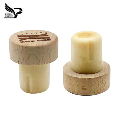 China Non Spill Synthetic Cork Stopper Wholesale Custom Engraved Logo Liquor Cap Glass Seal for sale