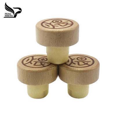 China Non Spill Synthetic Wood Cap Cork Bottle Stopper Sealing Full And Tight for sale