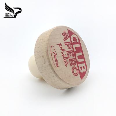 China Non Spill T Shape Synthetic Cork Stopper With Wooden Cap for sale