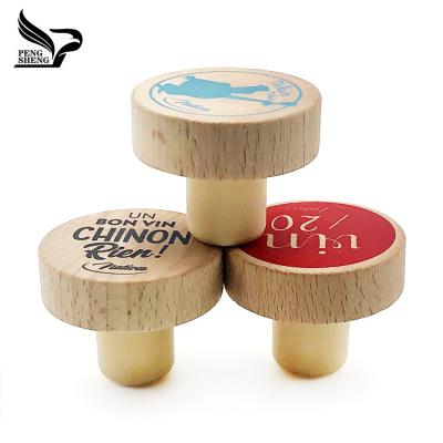 China Non Spill High Polymer Cork Stopper Whiskey Bottle Solid Wood Stopper for sale