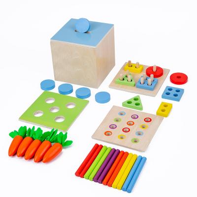 China 2022 Wholesale Wooden Stacked Toy Boxes Educational Customizable Porcelain Hot Sale Wooden Toys Children's Baby Toys For Kids Montessori for sale