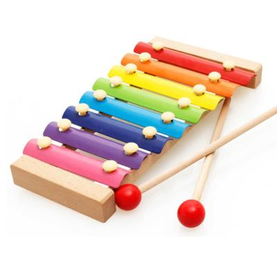 China Toy Learning Education Wooden Xylophone Battery Operated For Kids Kids Toys Musical Toys Xylophone Wisdom Juguetes 8-Note Musical Instrument for sale