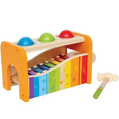 China 2021 New Wooden Montessori Belt Slide-out Music Toy Wooden Frame Xylophone Child Educational Baby Sound Fun Percussion Toy for sale