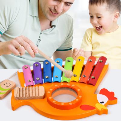 China Wooden Music Piano Blow On The Piano Toy Children's Early Education Enlightenment Xylophone Percussion Instrument Wholesale 27*23.5*3.5cm for sale