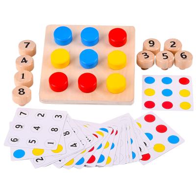 China Children's hand-eye-grabbing wooden toys matching parent-child digital interaction coordination wooden amusement game young screwing for sale