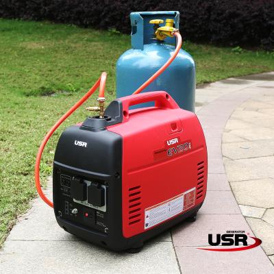 China gasoline generator 120/230 60hz 2000w work with LPG gas for motorhomes EV20LPG for sale