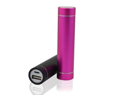 China Round Metal Cell Phone Charger Tube Rechargeable Power Bank for sale