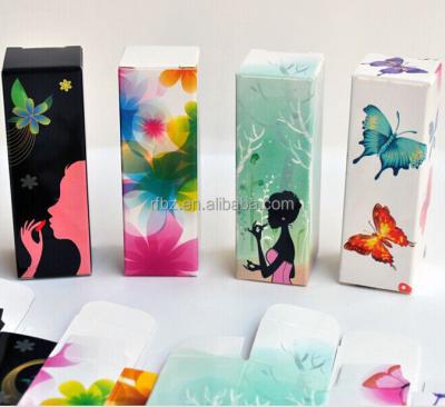 China New Design Biodegradable Colorful Paper Lipstick Box Lip Protector Package Box Cosmetic Printing Box for sale