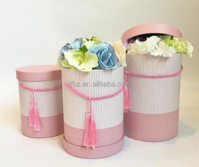 China Fashion Round Flower Box Biodegradable Flowers Packaging Box Rose Package Gift Box for sale