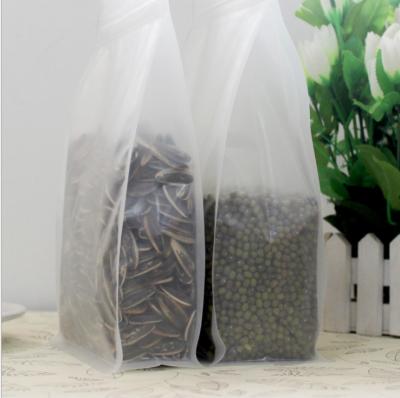 China BIODEGRADABLE frosted eight edge-sealing bag nuts ground plastic bag sandy for sale