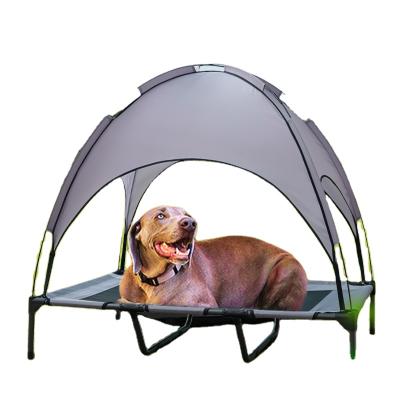 China Breathable Outdoor Travel Dog Pet Bed Raised Pet Bed With Canopy Beach Tent Portable Camping Bed for sale