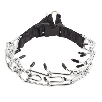 China Personalized Detachable Stain Metal Iron Dog Chain Collar Training Dog Stimulating Collar for sale