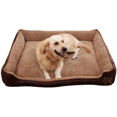 China Wholesale Newest Design Hot Selling Luxury Leather Dog Bed Waterproof With High Performance for sale