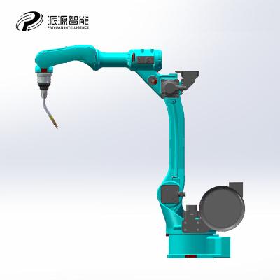 China Building Material Shops PAIYUAN 6 Axis 1840mm Robot Arm MIG Welding Robot Automatic Welding Robot for sale