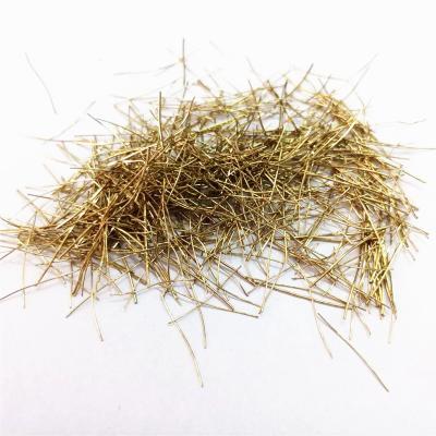 China Modern High Strength Construction Brass Coated Steel Fiber For Reinforced Concrete for sale