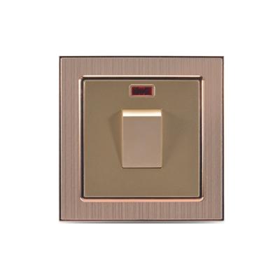 China Safety British Standard Aluminum Panel 20 A DP Electrical Wall Switch for sale