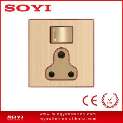 China Safety China Manufacturer 3 Pin 15A Plug Aluminum Material Wall Socket for sale