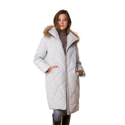 China Viable Women's Down Coat with Fur Hood with 70/30 Duck Down Parka Puffer Jacket for sale