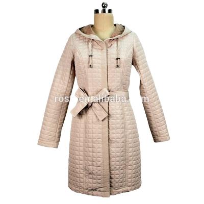 China QUICK DRY Spring Windproof Women's Jacket Women's Quiting Beige Slim Quilted Tracksuit Long for sale