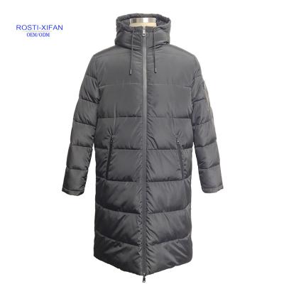 China Breathable Russia Outwear Winter Very Warm Waterproof Men's Artificial Down Coat With Hood for sale