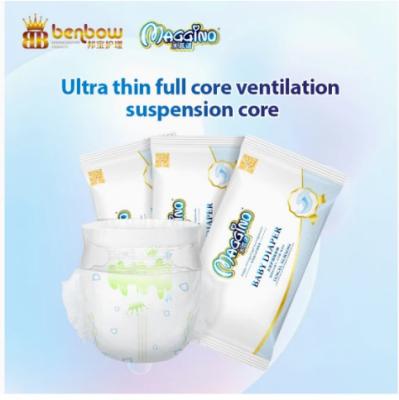 China Ultra thin full core ventilation suspension core diapers for Maggino for sale