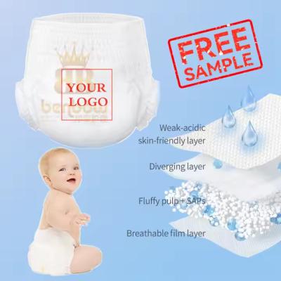 China Free sample custom wholesale SAP super absorbing performance baby diapers pant diaper for sale