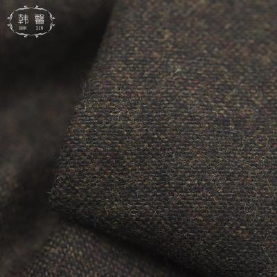 China Viable spot color tweed blended wool blended 390g grams spring autumn winter coat men's and women's clothing fabric for sale