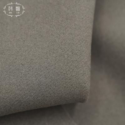 China Iron DIMENSIONAL gray stain double-sided wool blended coat fabric 750g autumn and winter coat pants skirt fabric for sale