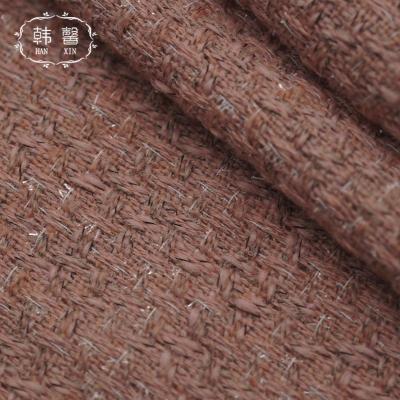 China Breeze Scented Rose Woven Woolen Fabric, Spring 590g Spring Autumn Winter Tinsel Fancy Yarn Wind Scented Coat Skirt Woolen Fabric for sale