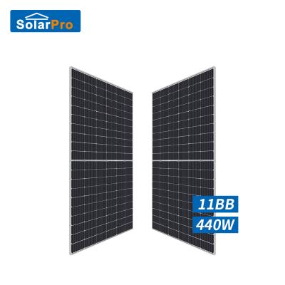 China 2021 new technology 440w solar panel 1909*1134*35 mm new half perc cells mono solar panel price for sale