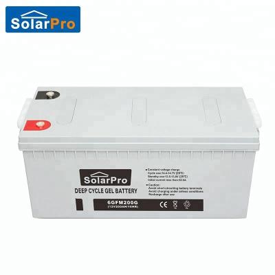 China Solar System Deep Cycle Solar Storage Battery AGM GEL 12V 250Ah Lead Acid Battery for sale