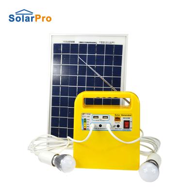 China DC 12V Home Power System With Mobile Charger For Household Appliances 10W /20W Solar Panel for sale