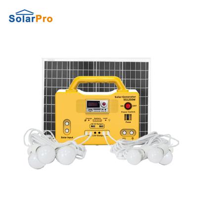 China DC 12V 50W Home Solar Panel Home Energy Kit Solar Lighting System With Led Bulb for sale