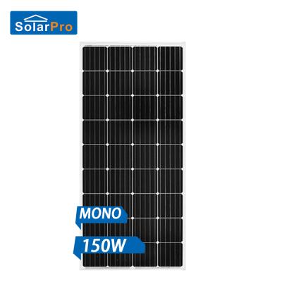 China Solar Power Factory Supply 150w Mono Solar Modules For Outdoor Solar Security System 1480 x 680 x 35 mm for sale