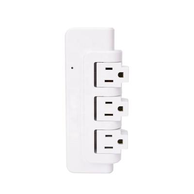 China Easy Installation 3 Outlets Rotating Wall Outlet Extension Cable Surge Protector Plugs for sale